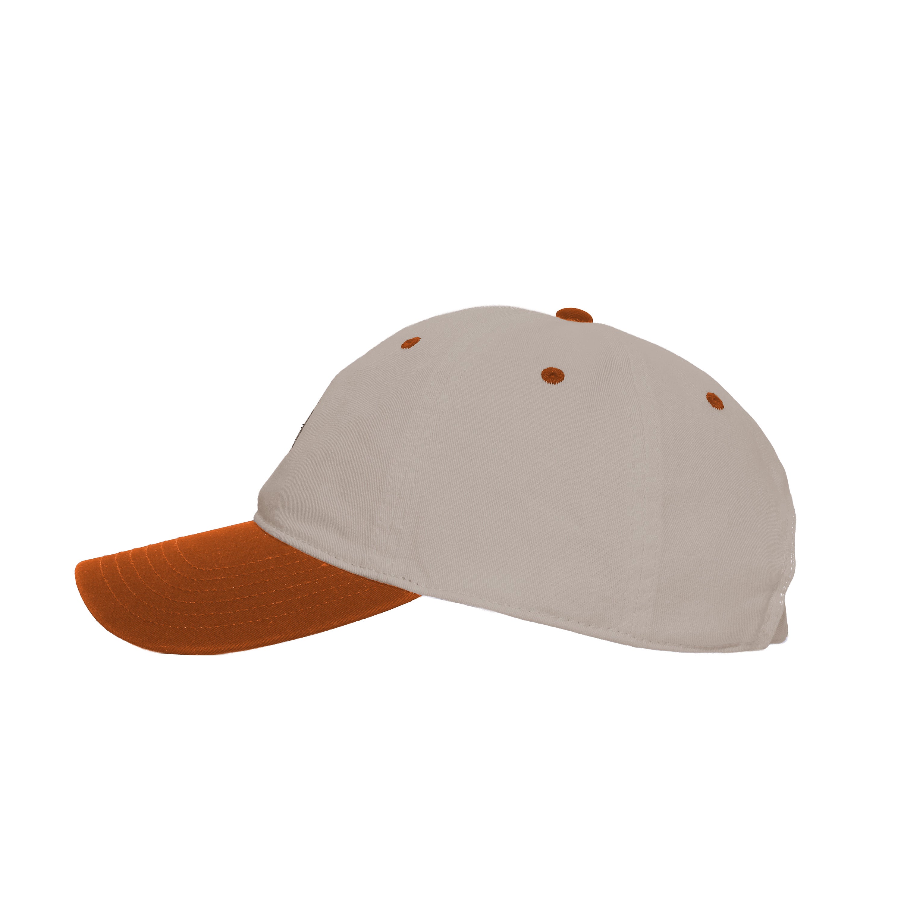バイカラーエンブレムCAP BEIGE/ORANGE