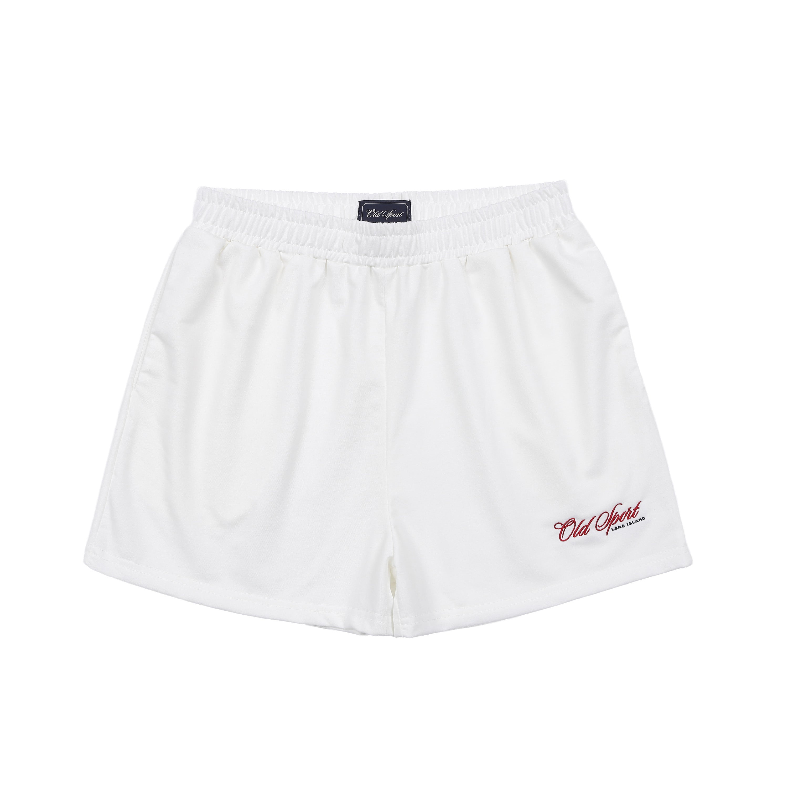 Old Sportロゴ刺繍ショートパンツ WHITE