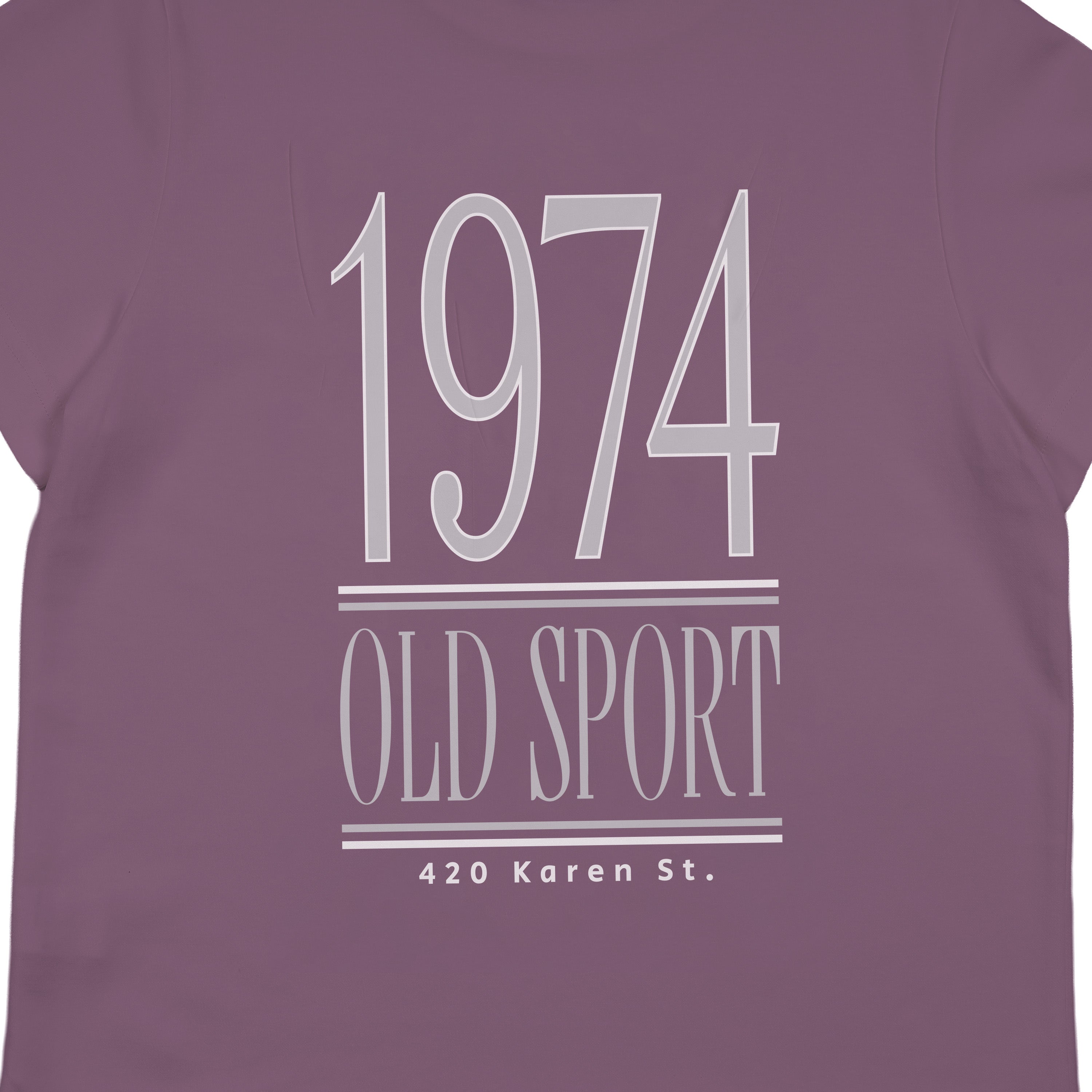 1974 バックプリントTシャツ PURPLE