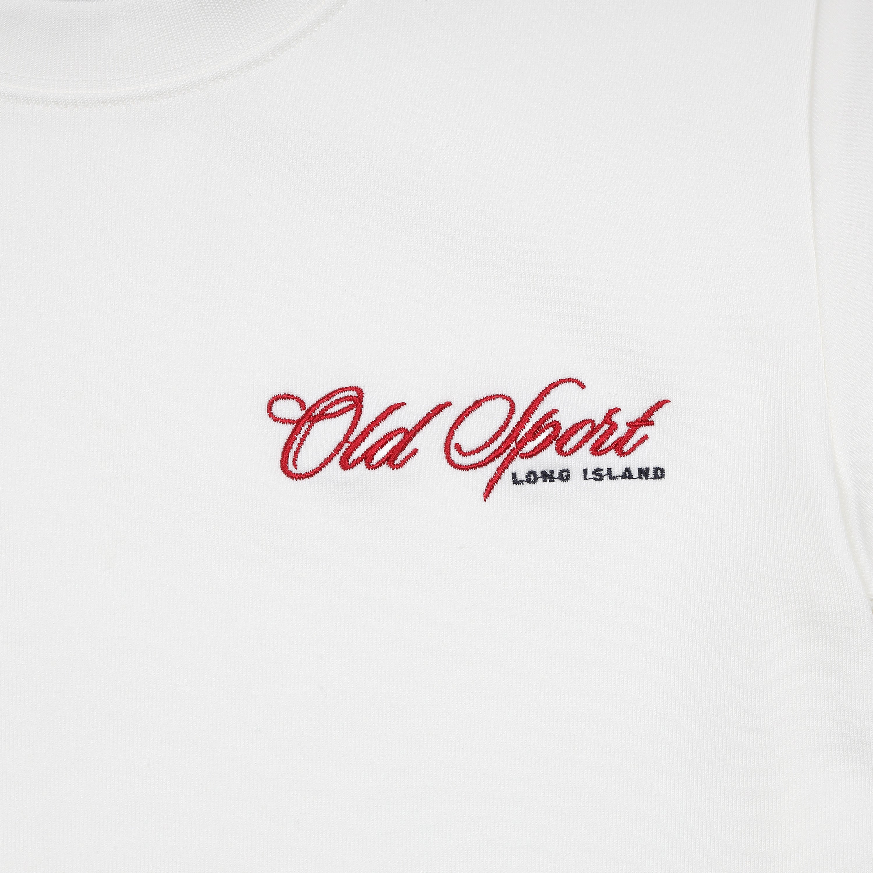 Old Sportロゴ刺繍Tシャツ WHITE