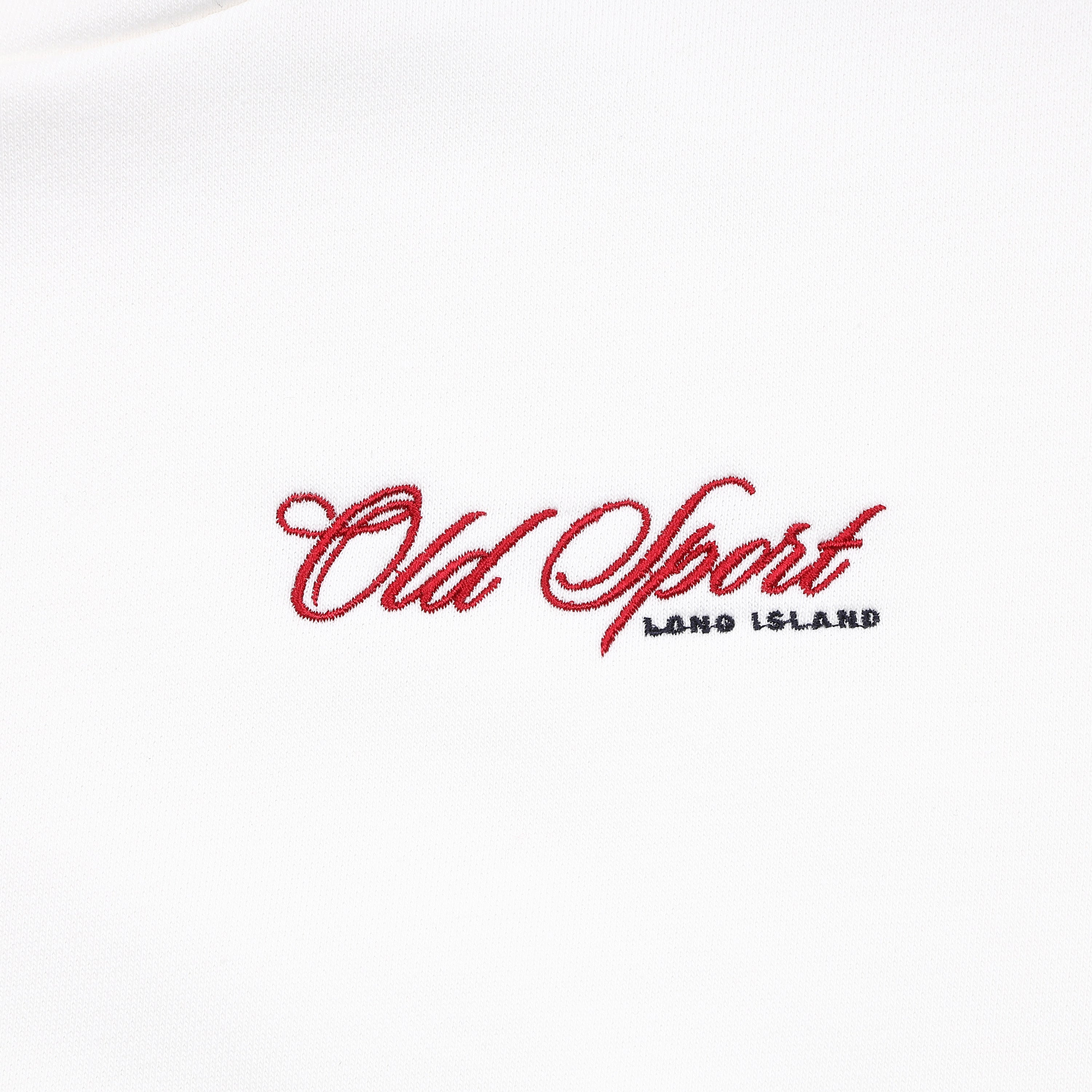 Old Sportロゴ刺繍ジップパーカー WHITE