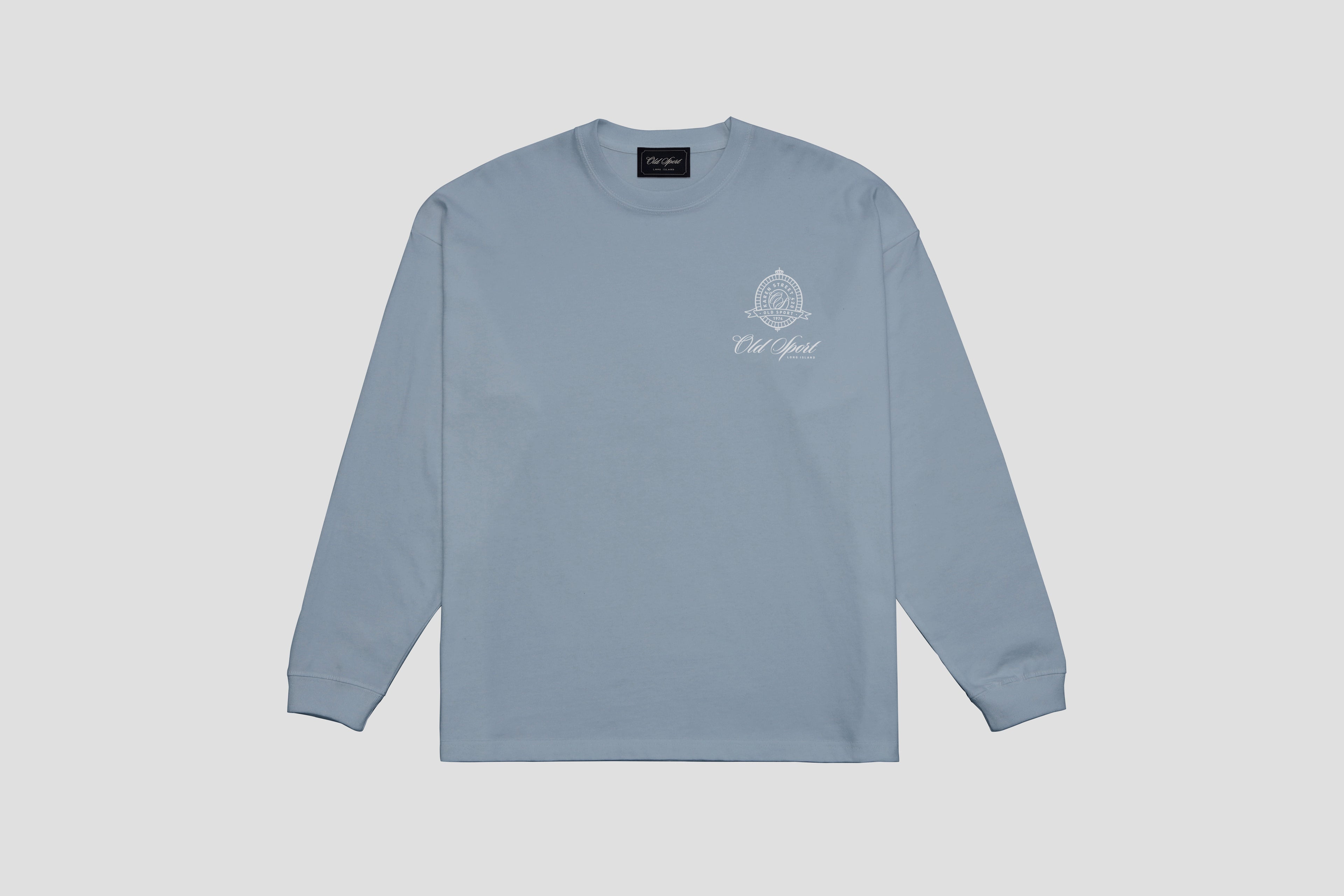 エンブレムクルーネックロンT BLUE