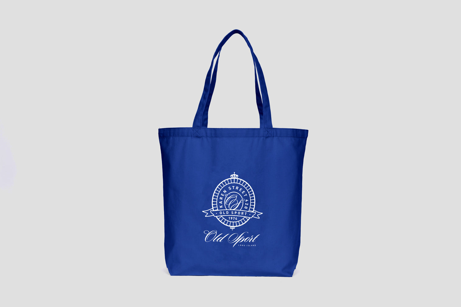 エンブレム トートバッグ BLUE