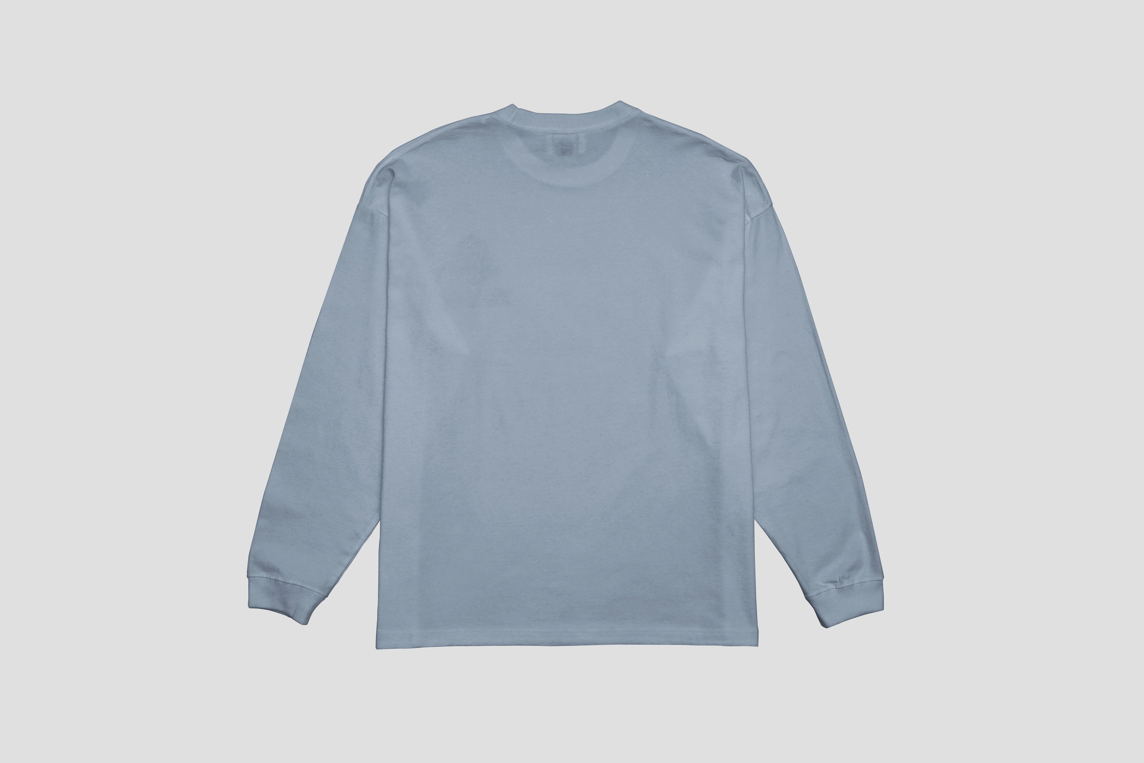 エンブレムクルーネックロンT BLUE