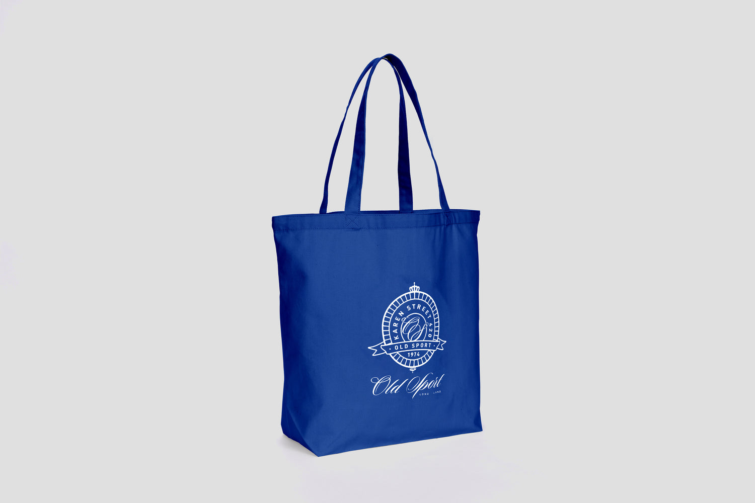 エンブレム トートバッグ BLUE