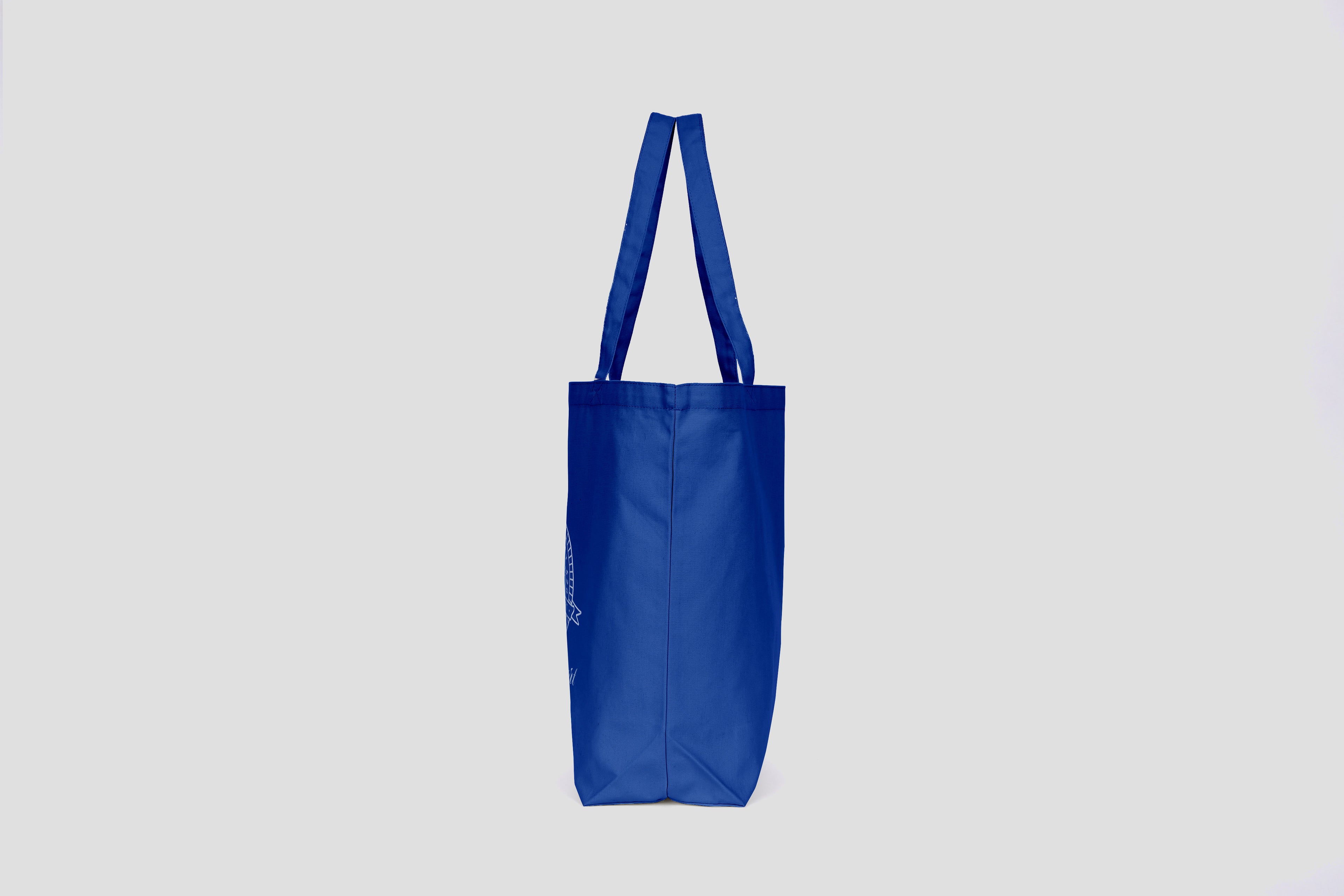 エンブレム トートバッグ BLUE