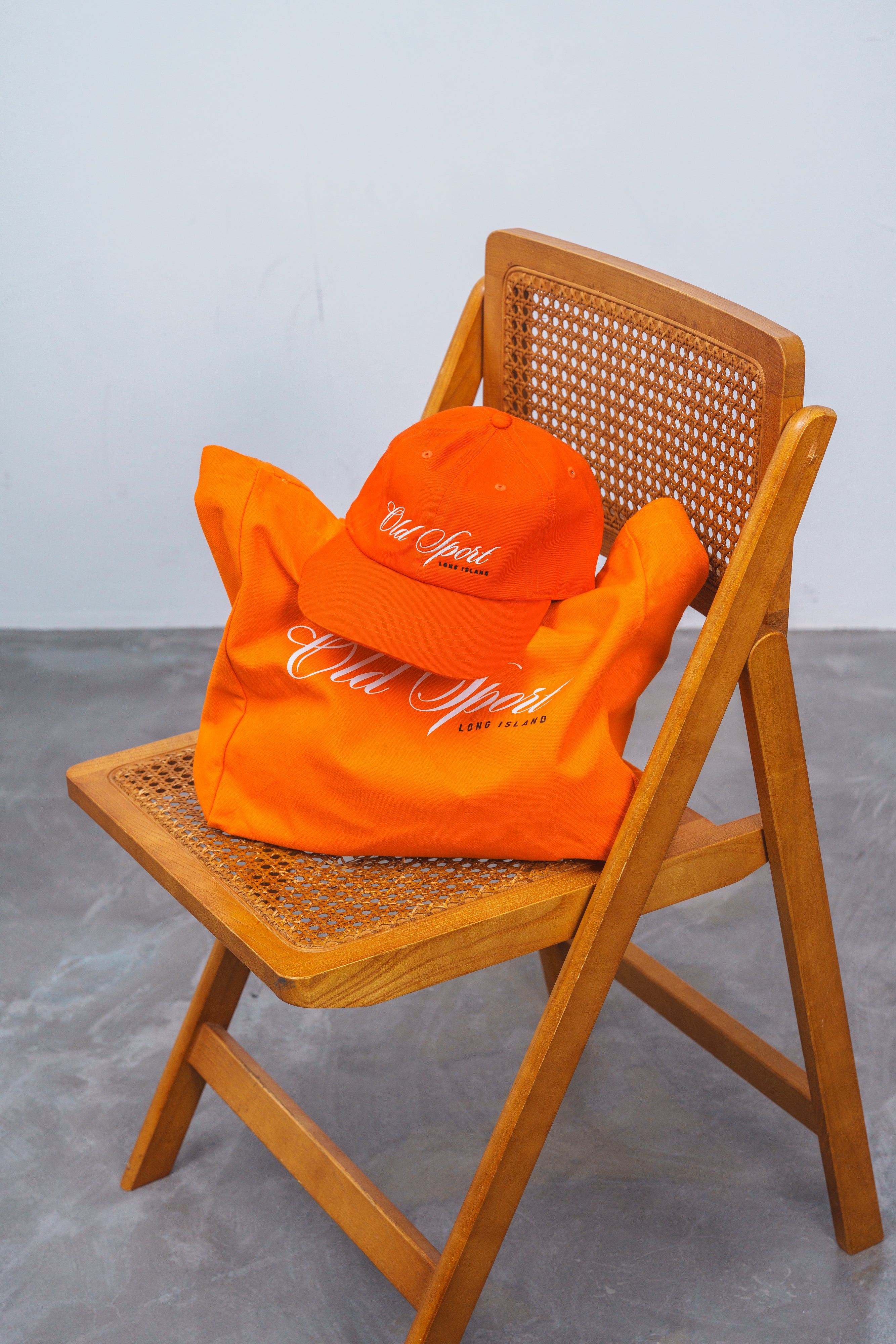 Old Sportロゴプリントトート ORANGE