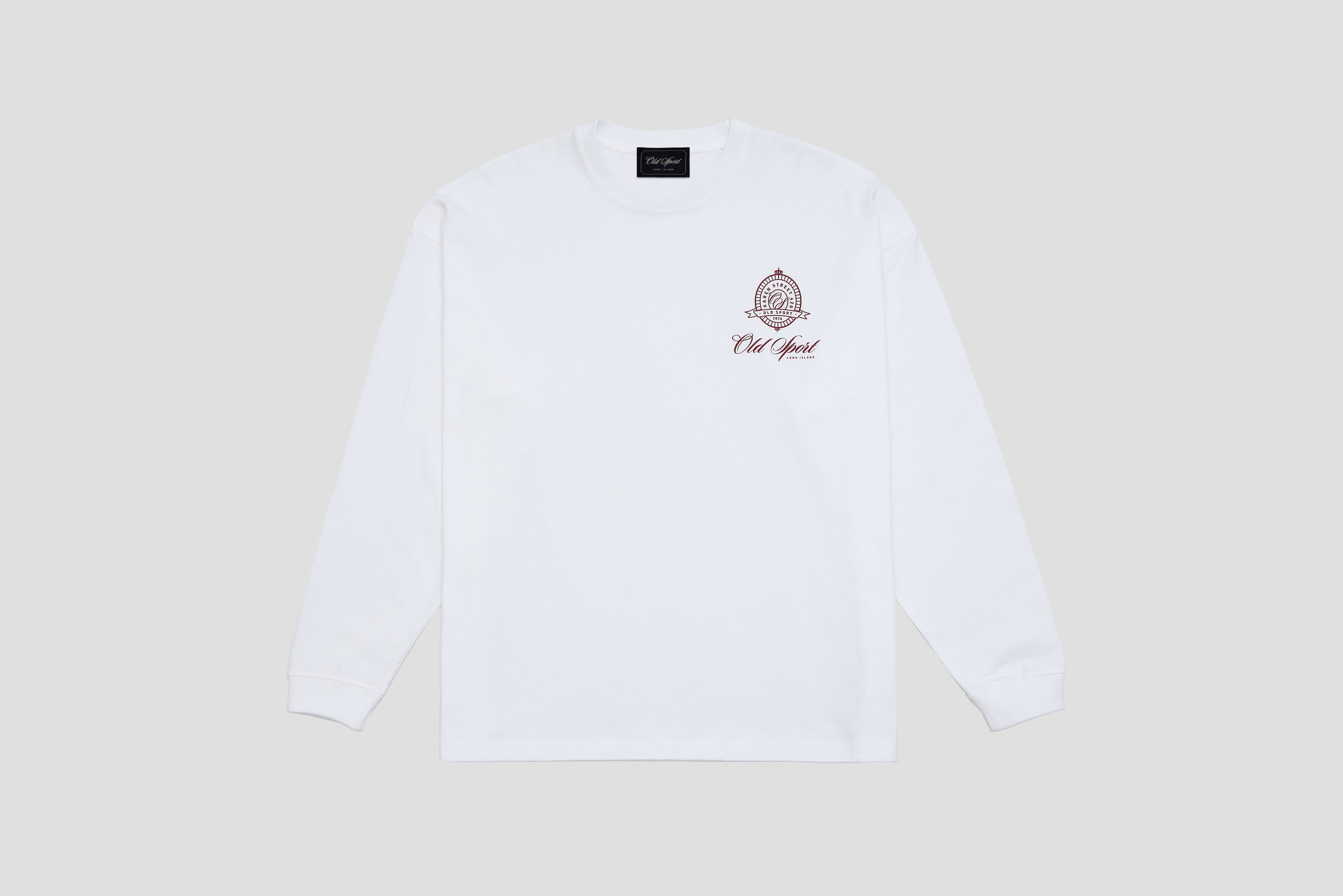 エンブレムクルーネックロンT OFF WHITE
