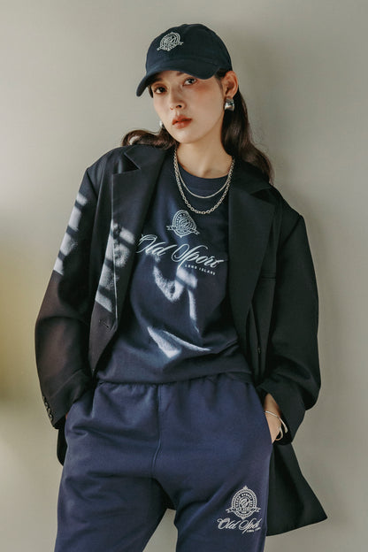 エンブレムスウェットパンツ　NAVY