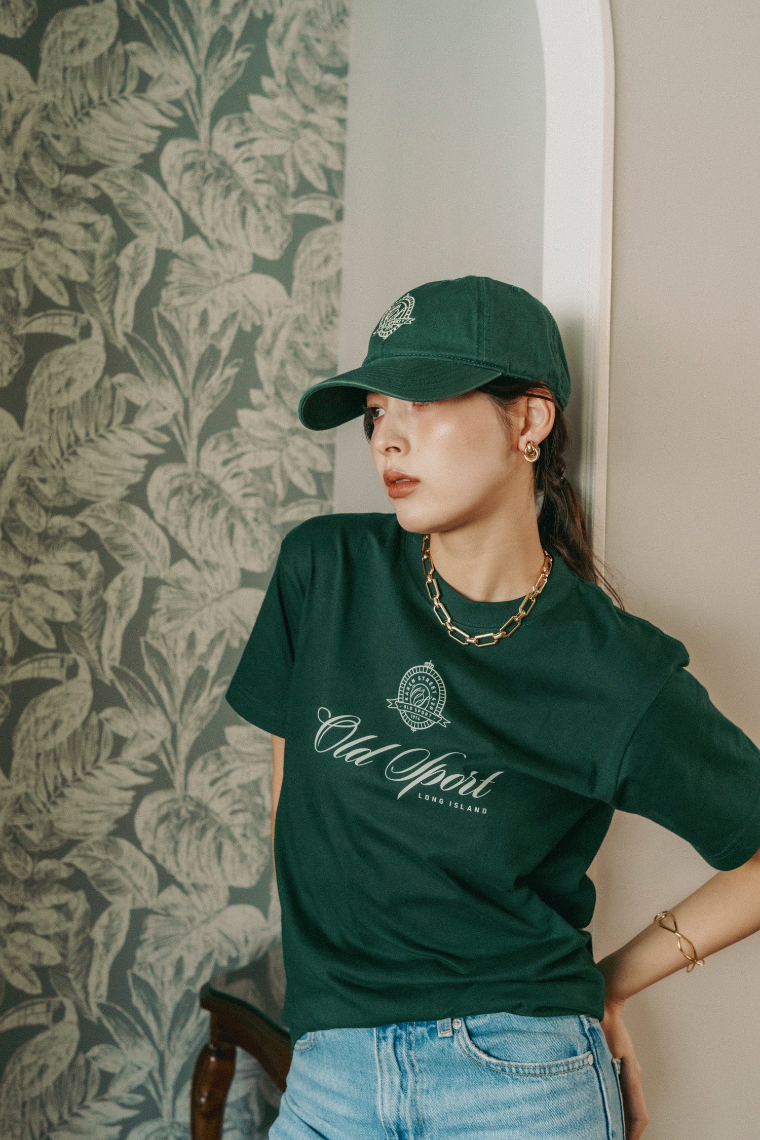 エンブレムTシャツ　GREEN