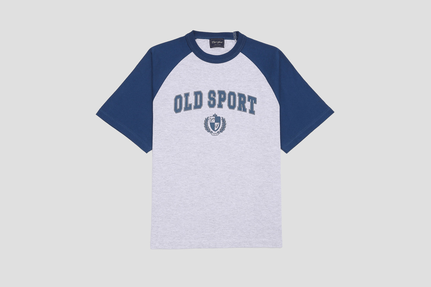 ＊Pre-Order＊　バーシティロゴラグランTシャツ　GRAY/ NAVY