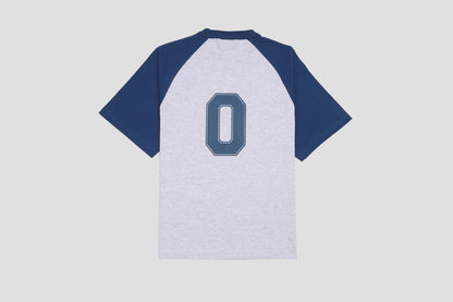 ＊Pre-Order＊　バーシティロゴラグランTシャツ　GRAY/ NAVY