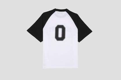 ＊Pre-Order＊　バーシティロゴラグランTシャツ　WHITE-BLACK