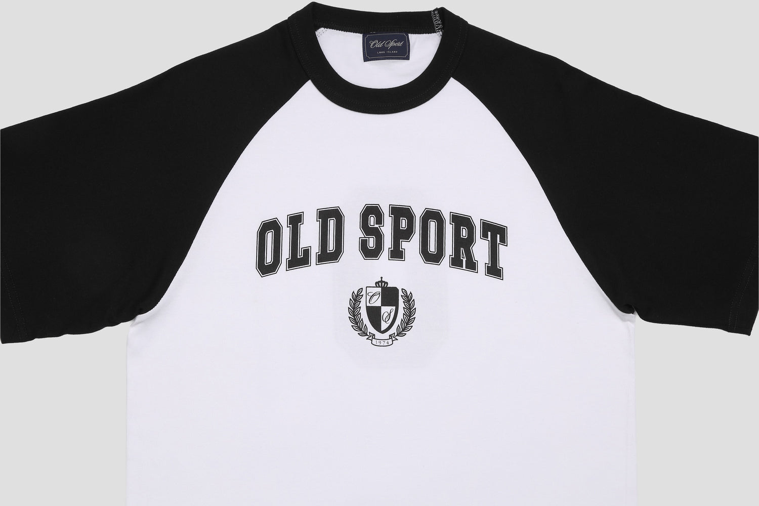 ＊Pre-Order＊　バーシティロゴラグランTシャツ　WHITE-BLACK