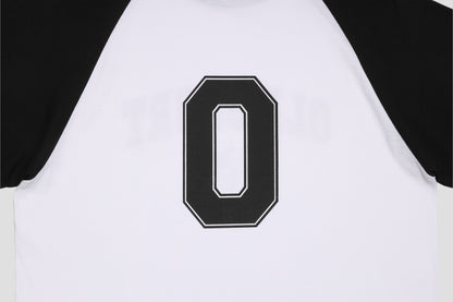 ＊Pre-Order＊　バーシティロゴラグランTシャツ　WHITE-BLACK