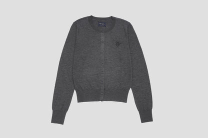 ＊Pre-Order＊　OSロゴ刺繍ニットカーディガン GRAY
