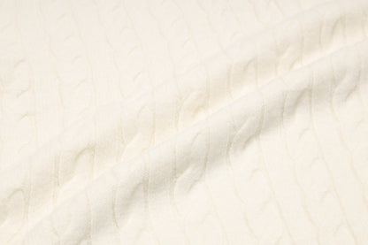 ＊Pre-Order＊　エンブレム刺繍ケーブルニットプルオーバー IVORY