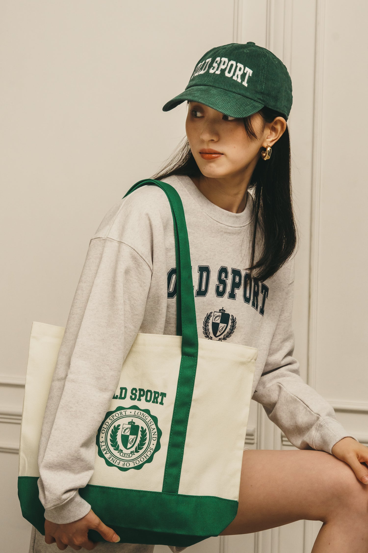 バーシティロゴコーデュロイキャップ GREEN