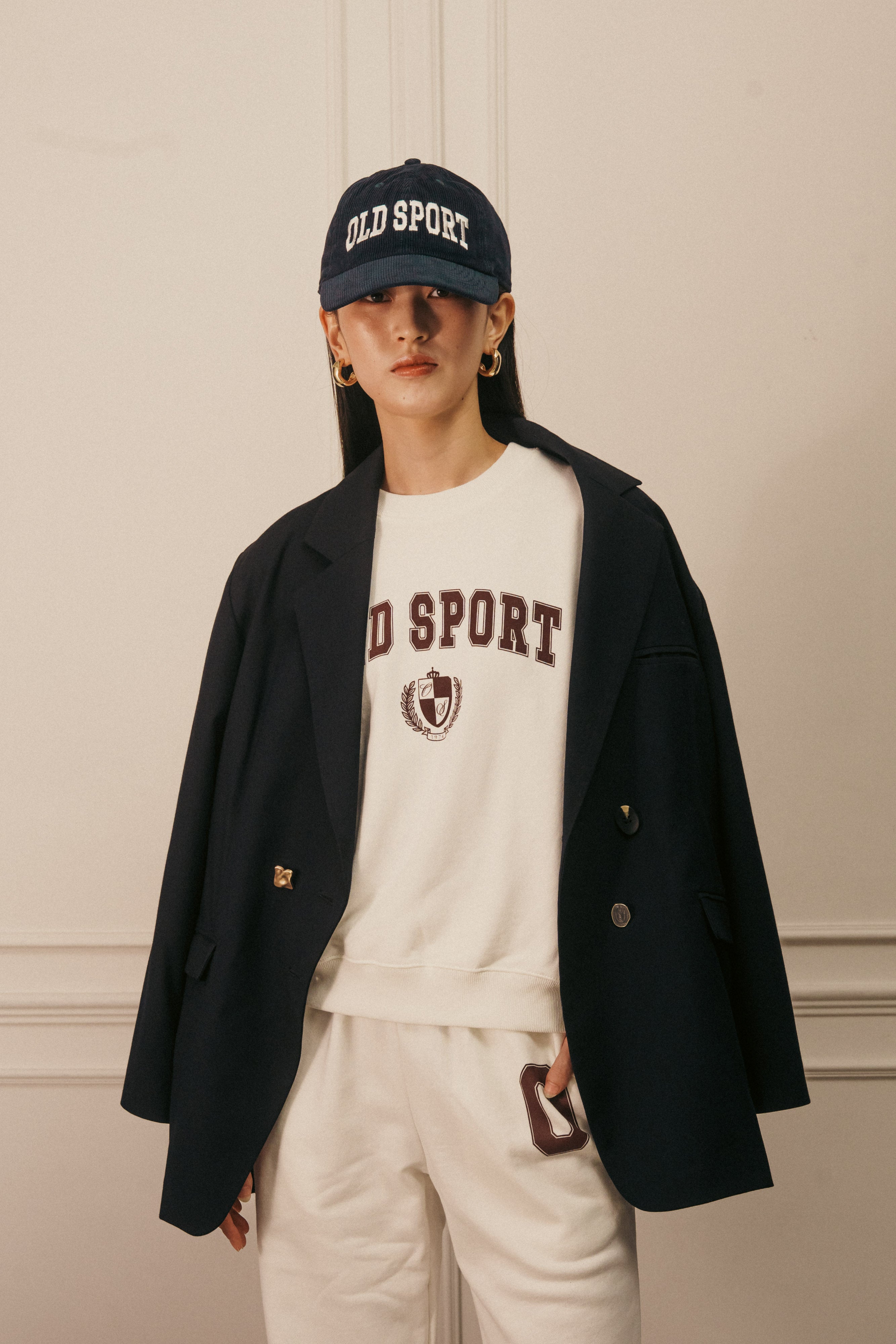バーシティロゴコーデュロイキャップ NAVY
