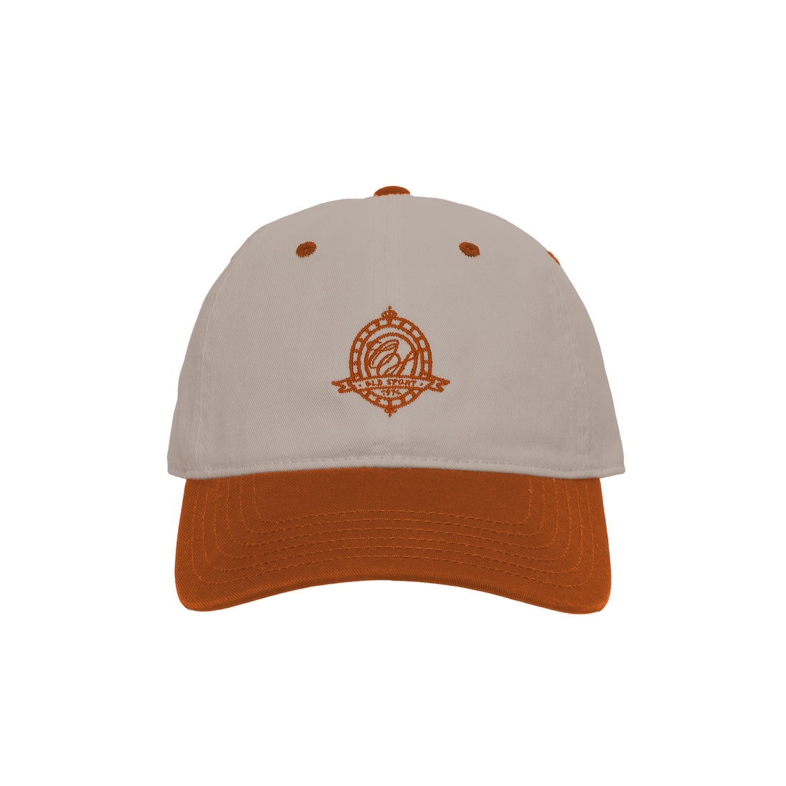 バイカラーエンブレムCAP BEIGE/ORANGE