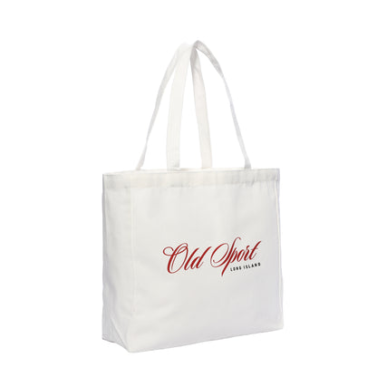 Old Sportロゴプリントトート　WHITE