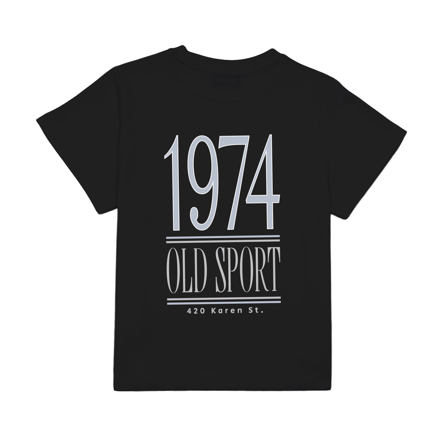 1974 バックプリントTシャツ　BLACK