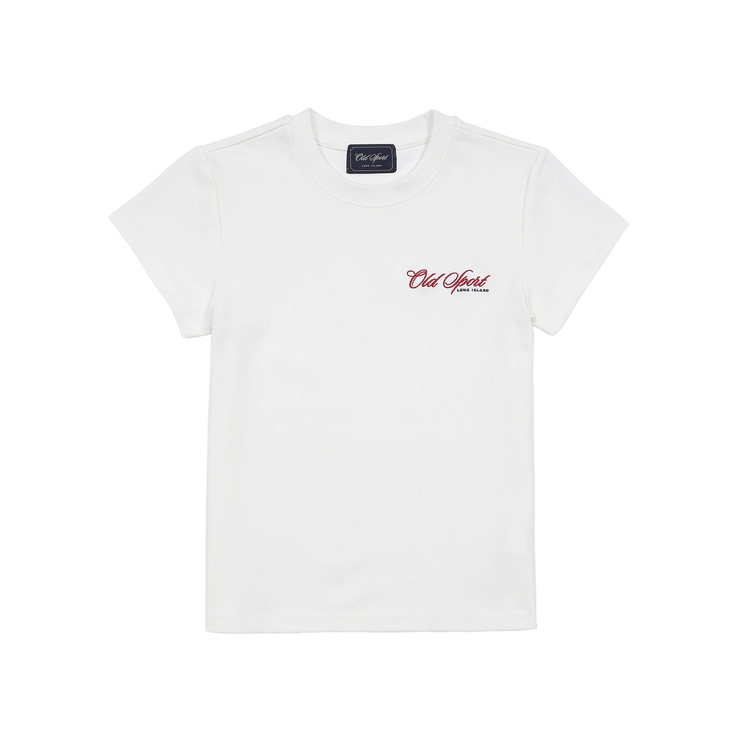 Old Sportロゴ刺繍Tシャツ　WHITE