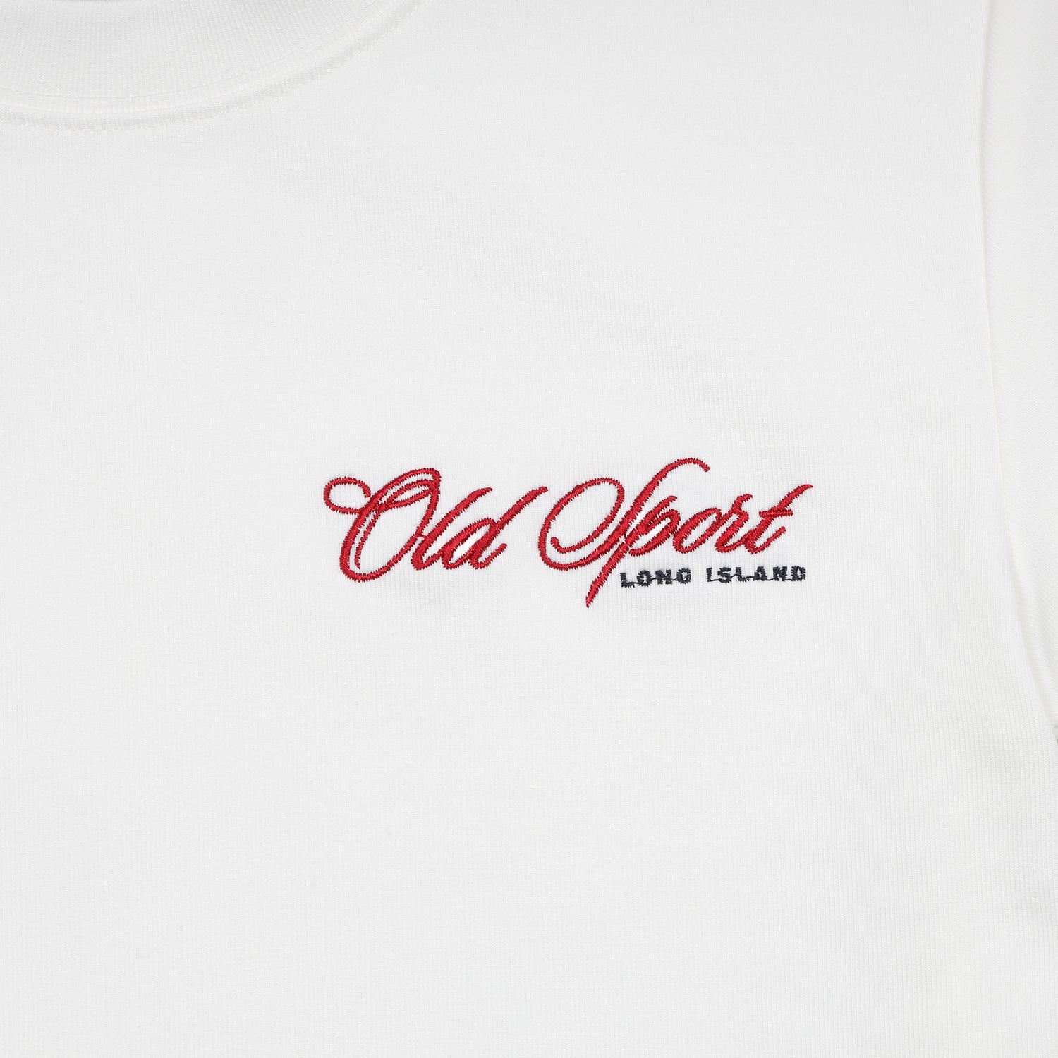 Old Sportロゴ刺繍Tシャツ　WHITE