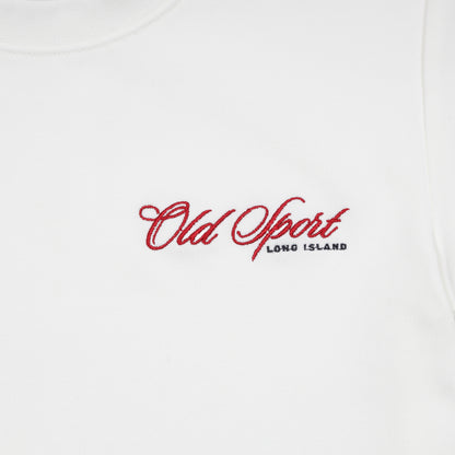 Old Sportロゴ刺繍Tシャツ　WHITE
