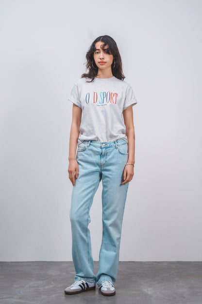 マルチロゴプリントTシャツ LGRAY