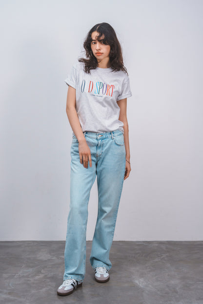 マルチロゴプリントTシャツ LGRAY