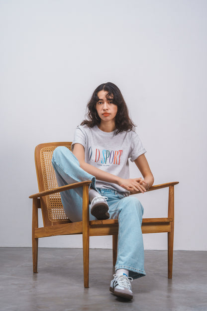マルチロゴプリントTシャツ LGRAY