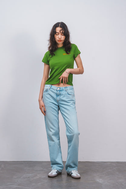Old Sportロゴ刺繍Tシャツ　GREEN