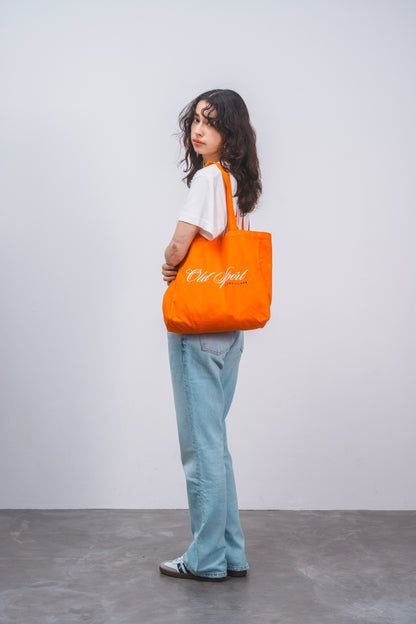Old Sportロゴプリントトート　ORANGE